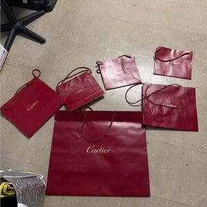 Cartier Burgundy Shopping Bag Collection